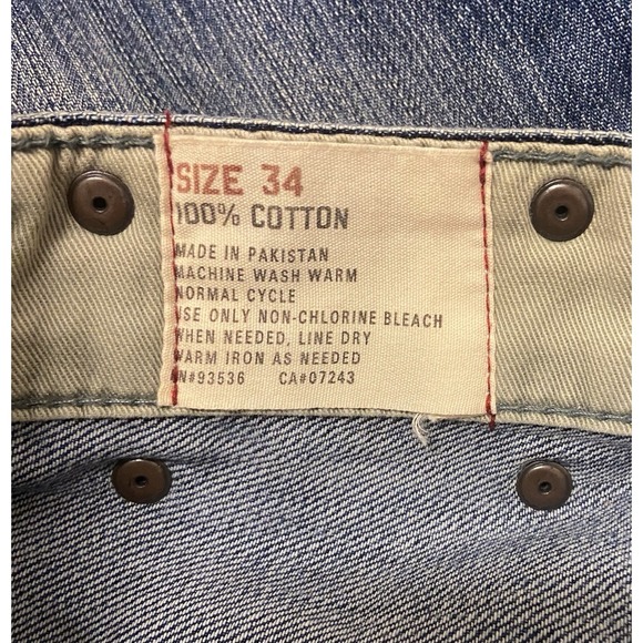 ECKO UNLTD Vtg Jeans Mens 34x32 Baggy Fit Wide Leg Medium Wash Skater Hip Hop - Picture 7 of 10